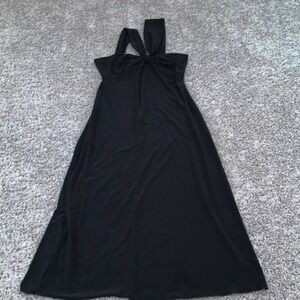 Studio Y Black Maxi‎ Dress Halter Sleeveless Party Cocktail Evening vintage